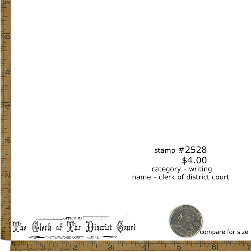 #2528 - Clerk of the District Court - Writing